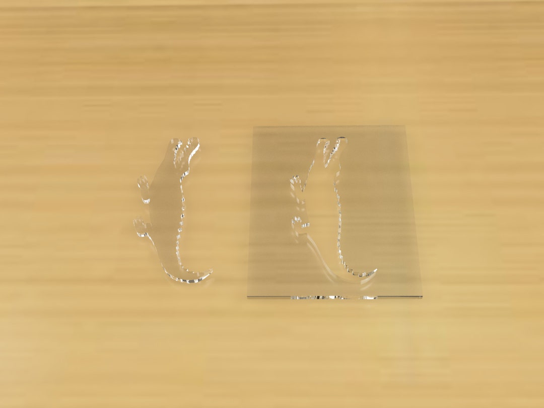 Crocodile Custom Lasercut Clear Acrylic Router Template Etsy