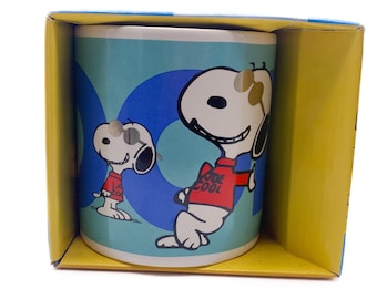 Vintage Snoopy 'Joe Cool' Mug Boxed // Vintage Snoopy Mug // Novelty Mug // Muggy Mug Shop // Rare Snoopy // Gift Present Ideas