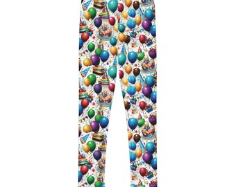 Girls Birthday Party Leggings