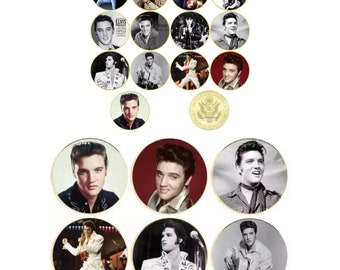 Elvis Presley x13 ODER x6 vergoldete Gedenkmünzen