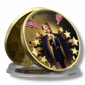 Donald Trump USA President Gold Plated Commemorative Coin - The 47th President