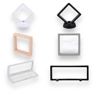 Coin / Jewellery Floating Display Frames - Square Or Rectangle - Black White Pink Grey