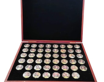 The Presidents Of United States Of America x46 Gold Plated Coins In A Display Box