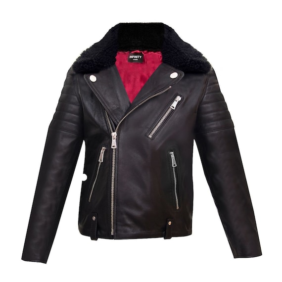 Kids genuine leather jacket best sale