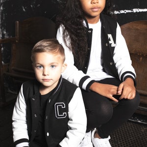 Custom Kids Genuine Leather Sleeves Varsity Jacket image 4