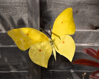 Recycled Metal Brimstone Butterfly Sculpture