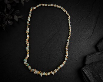 Citrine Tiger’s Eye Green Aventurine Necklace | Abundance & Luck Crystal Jewelry | Prosperity, Confidence, Wealth Manifestation
