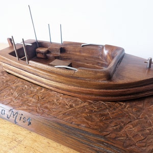 Wooden Boat Sculpture