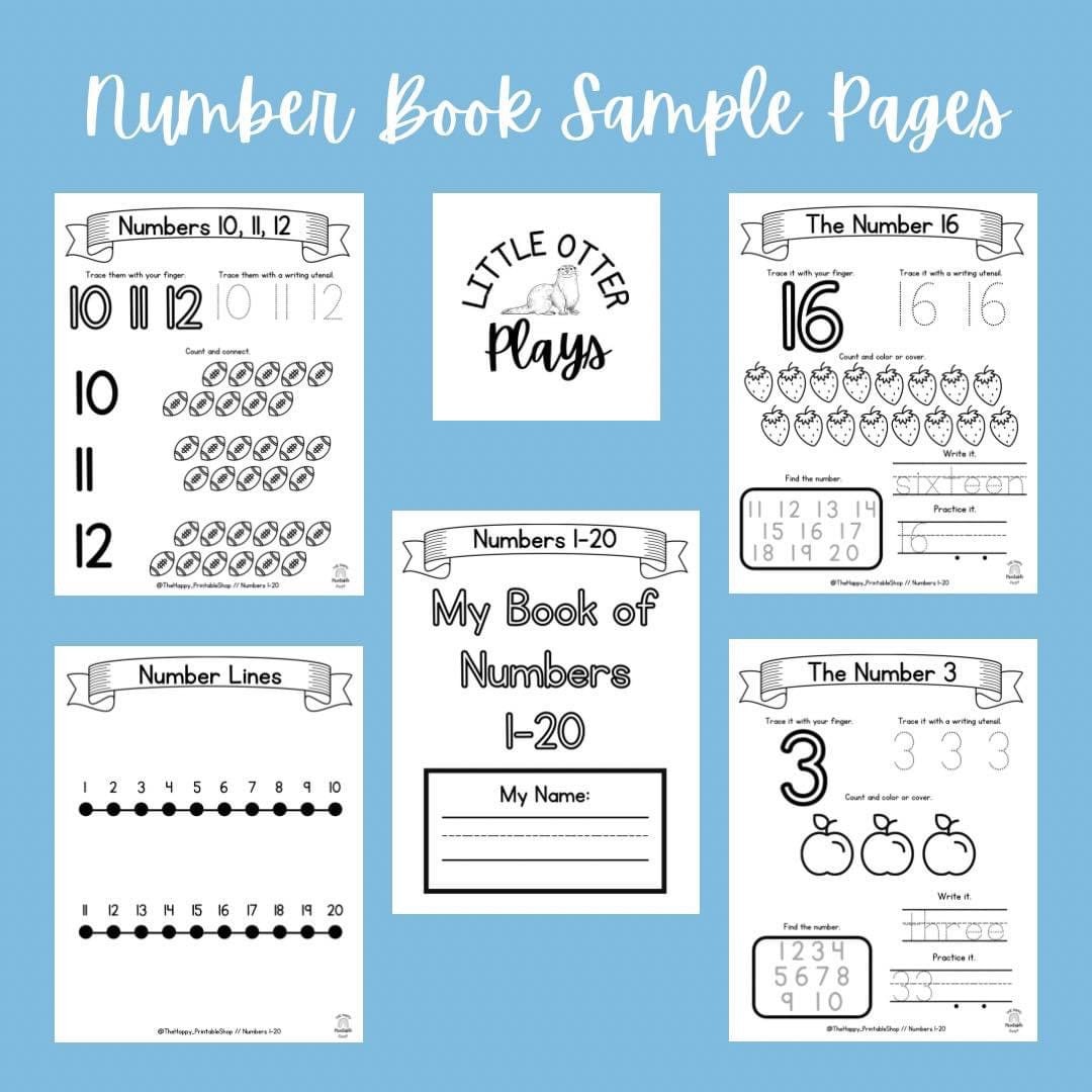Number Booklet for Kids Math Number Sequencing for Kids at Home ...