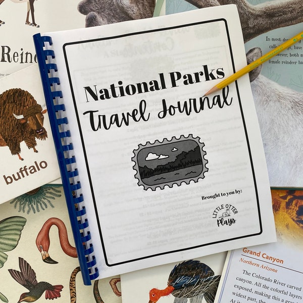 National Parks Travel Journal | National Parks unit study | Yellowstone | Acadia | Grand Canyon | Travel Notes | Road Trip activity | US Map