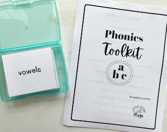 Phonics Toolkit for Parents | Learn to Read flash cards | Phonics booklet | Science of Reading toolkit | Homeschool | Reading tutoring | PDF