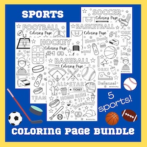 Sport Malvorlagen bündeln | Sportaktivitätsblätter | Malpaket für Kinder | Sportliche Aktivitäten für Kinder | PDF-Bundle | Malvorlage