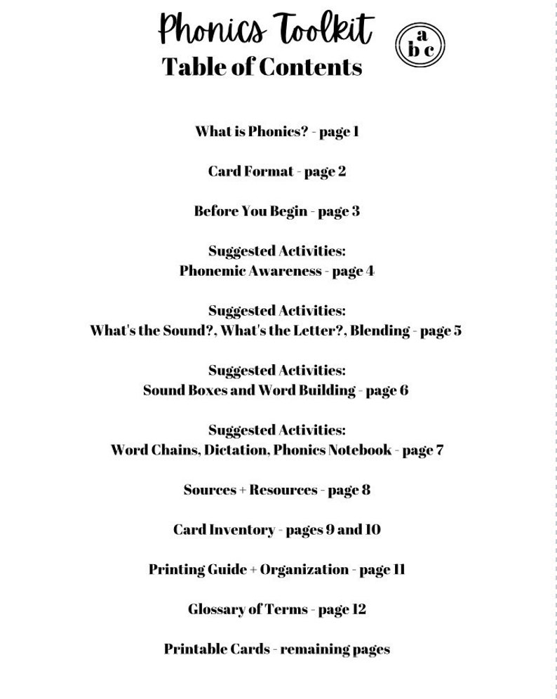 Phonics Toolkit for Parents Learn to Read Flash Cards Phonics Booklet