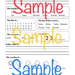 Calendar Printable | Kindergarten Calendar Work | Preschool Calendar ...