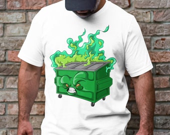 Dumpster Fire Unisex T-Shirt | Bad Day, Worst Day Ever Streetwear, Trash Can Shirt