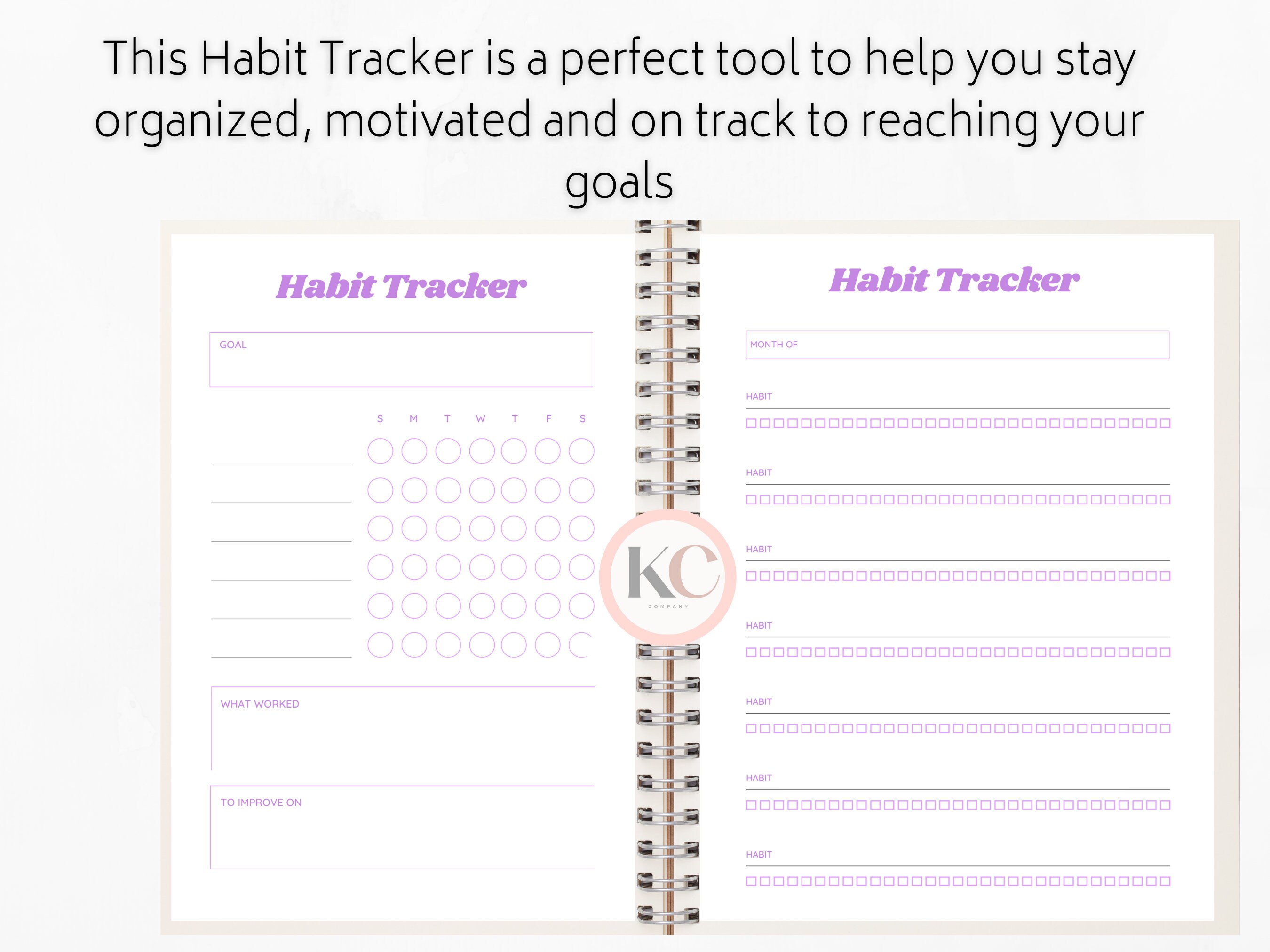 Digital habit tracker digital planner digital habit track habit