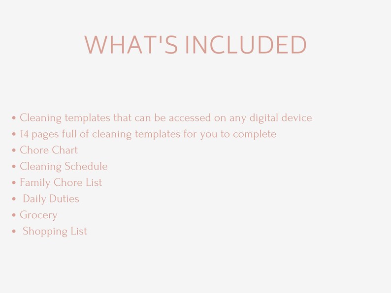 Digital Cleaning Journal Cleaning Planner Organization Etsy