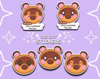 Tom Nook Sticker: Kawaii ACNH Villager, Glossy Die Cut