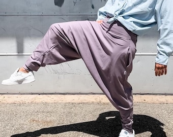 UNISEX HAREM PANTS handmade hippie trousers with control-top waistband | the comfy pant - Violet Stone