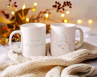 Abschiedsgeschenk Koordinaten Tasse für Kollegen Kollegin | Lieblingskollegin Abschied Arbeitskollegin | Rente Jobwechsel |  Verabschiedung