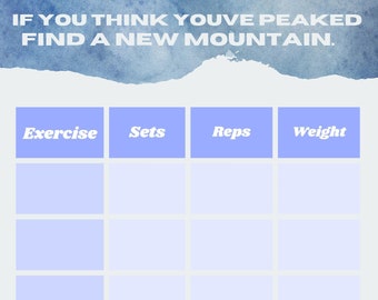 Motivational Fitness Planner