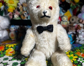 Vintage 1930s Miniature Schuco Teddy Bear Golden Blonde Mohair