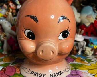 Vintage Large Kitsch Ceramic Piggy Bank