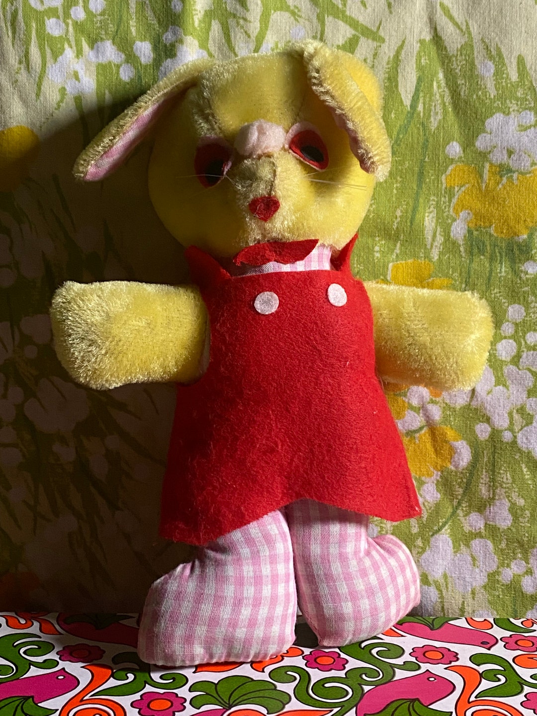 Vintage Kitschy Bunny Plush Etsy