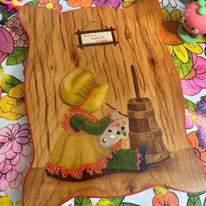 Vintage Holly Hobby Hand Painted Sign