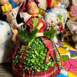 Vintage Sparkly Sequin Christmas/Scottish Doll