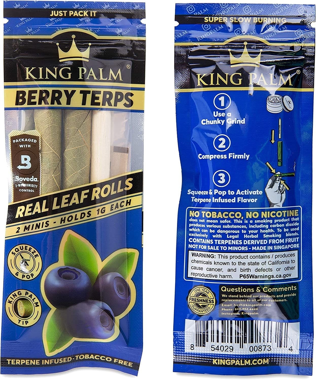 Metal Rolling Tray - Berry Terps - Small (7 x 5.5 Inch) - KingPalm
