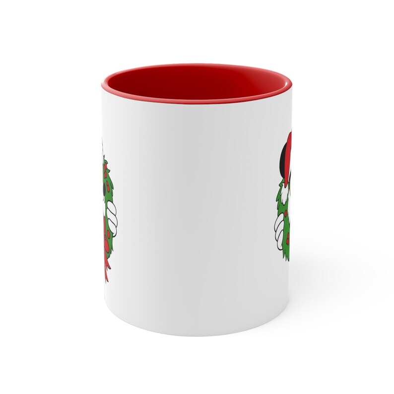 unieke Mickey Mouse Christmas - Accent koffiemok, 11oz, het ideale cadeau voor iedereen. Man, vrouw, volwassenen en kinderen afbeelding 2
