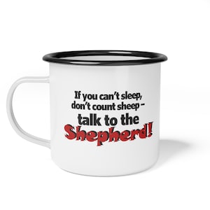 Enjoy your favourite brew and a side of humour Our Enamel Camp Cup features, Christian joke, anti-alkali & acid-proof, with a glossy finish. image 2