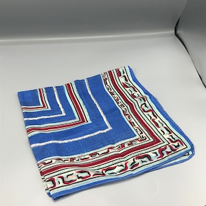 Square blue silk scarf