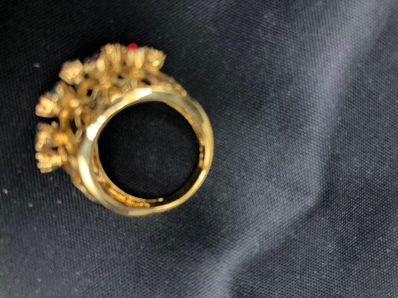 Multi Color Rhinestone Ring - image 4