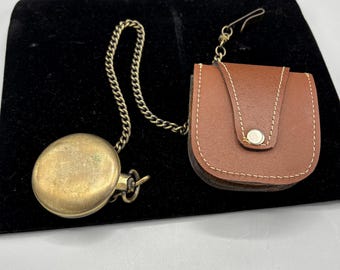 Japan Pocket Watch With Leather Case - Etsy