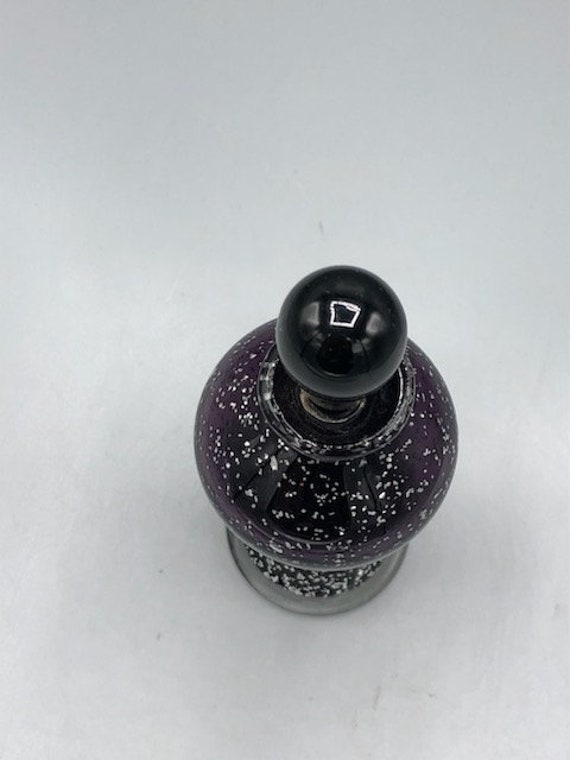 Cased Amethyst purple perfume bottle