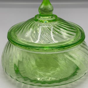 Anchor Hocking Uranium glass candy dish