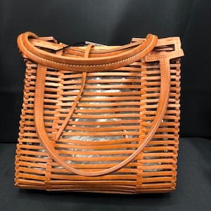 Salvatore Ferragamo Open Weave Leather Handbag