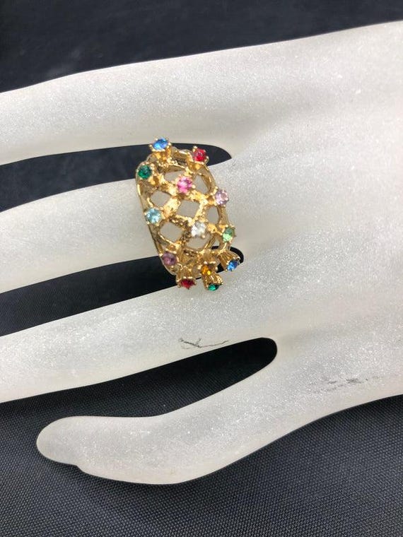 Multi Color Rhinestone Ring - image 6