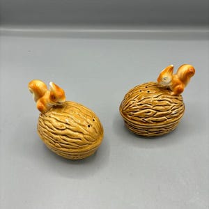 Vintage Squirrel & Nut salt and pepper shakers