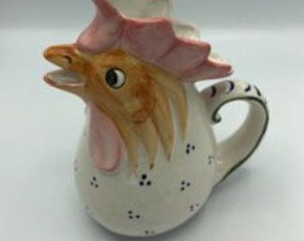 Pichet coq des années 80 en céramique fine