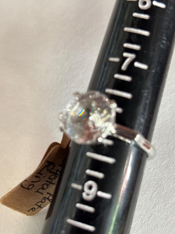 Silver Plate Crystal ring - image 2