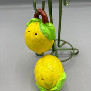 Vintage Lemon S & P Shaker with Caddie