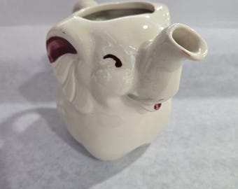 Jarra de leche con forma de elefante de cerámica Shawnee vintage
