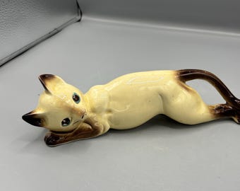 Vintage Beswick England Siamese Cat Figurine # 1559, Handpainted