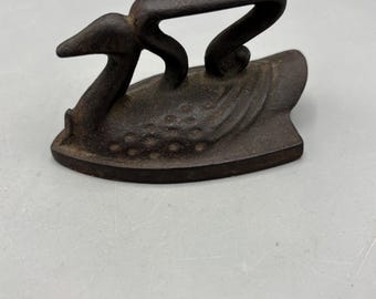 Miniatur Vintage Gusseisen Schwan aus Eisen