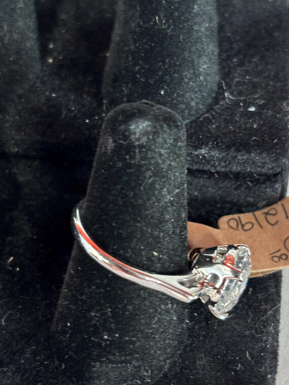 Silver Plate Crystal ring - image 4