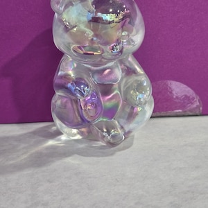 Vintage Fenton Iridescent Glass Sitting Bear