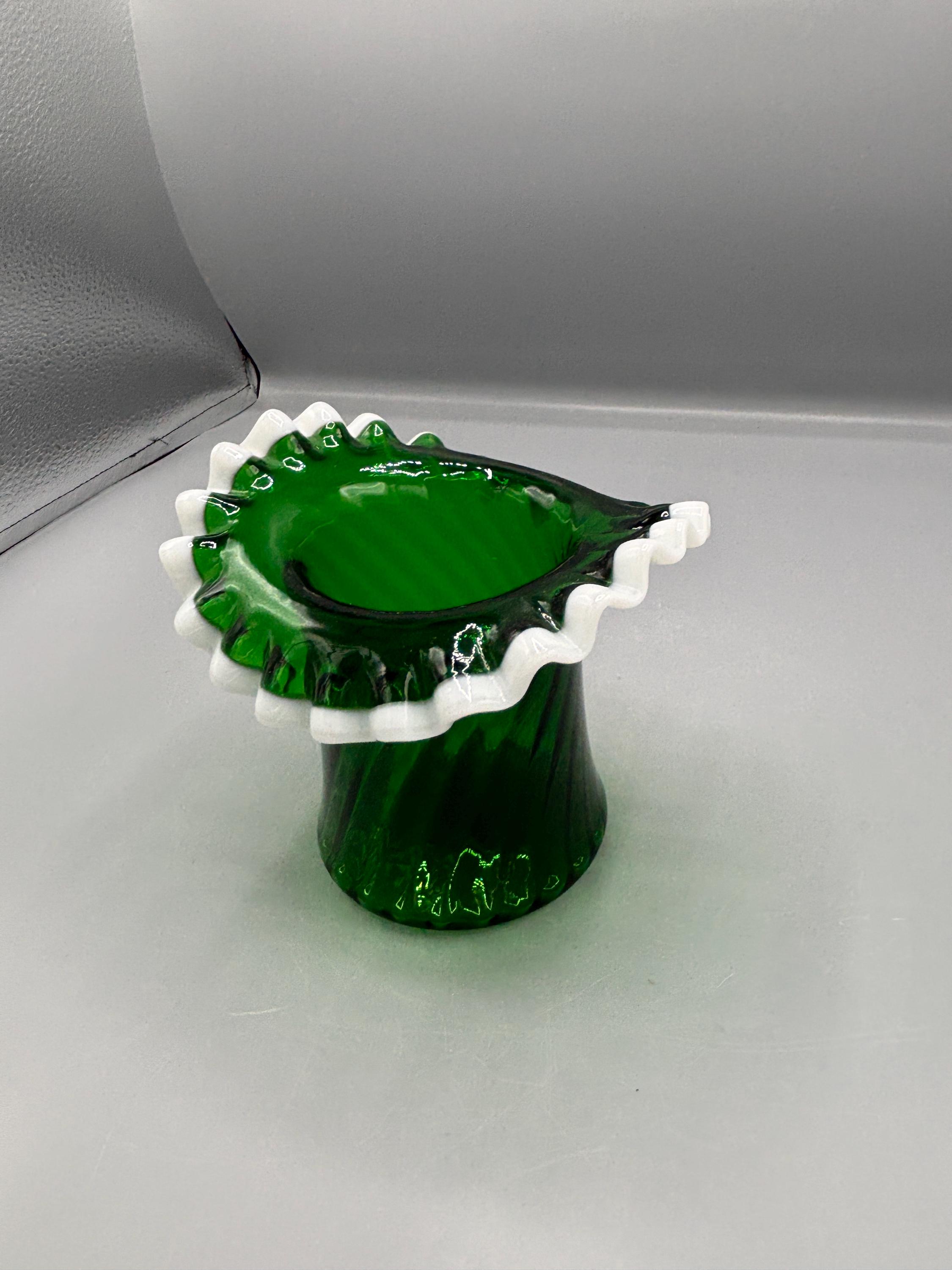 Fenton Glass Emerald Crest - Etsy